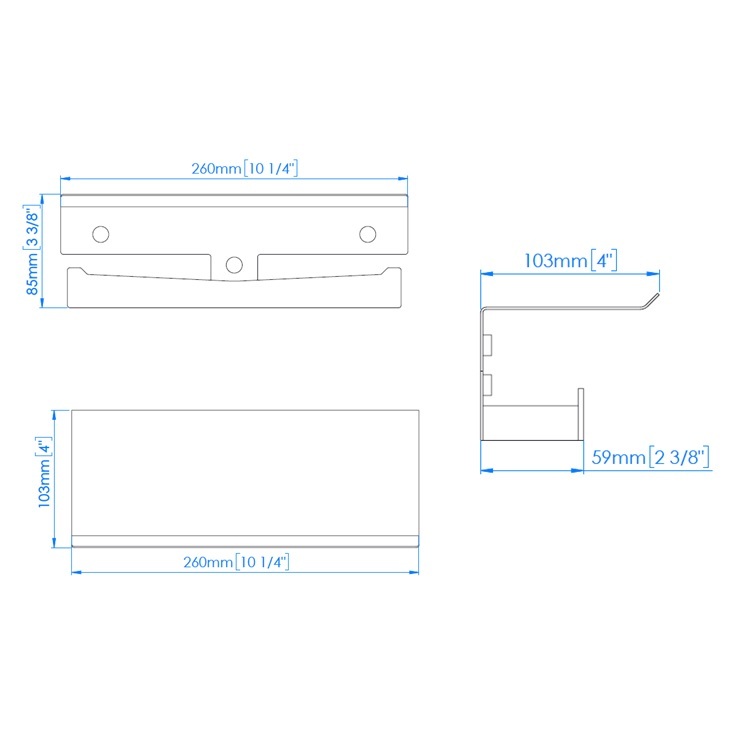Mediclinics AI2004CS Double Paper Holder with Shelf