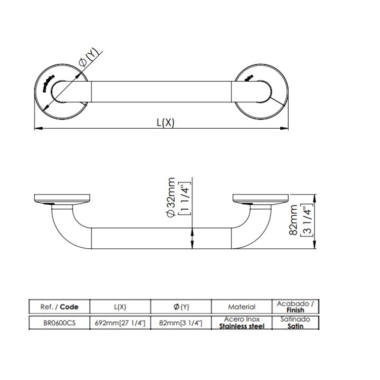 Mediclinics BR0600CS Grab Bars