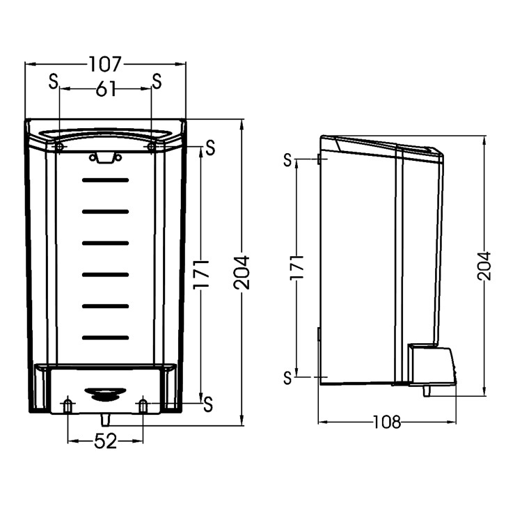 Mediclinics DJ0010F Soap Dispenser with push button 1.1L
