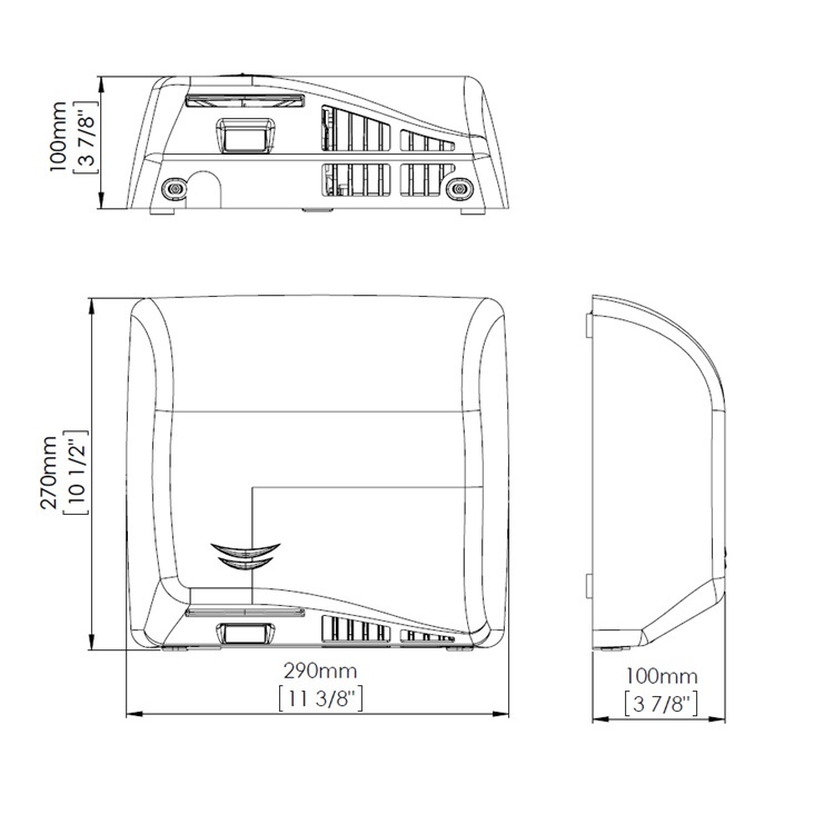 Mediclinics "Speedflow" M06ACS Sensor operated hand dryer