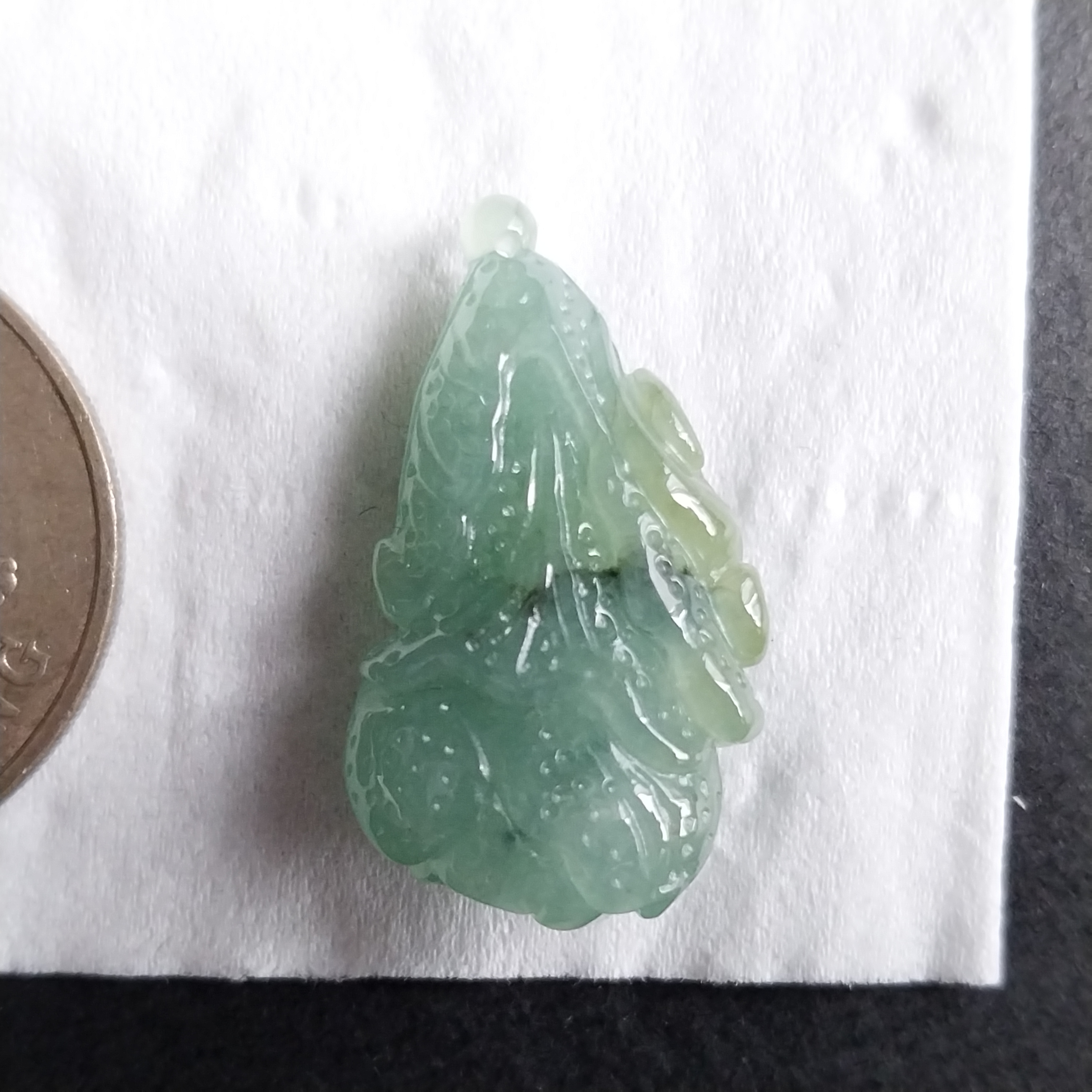 J2031 冰綠百財小吊墜