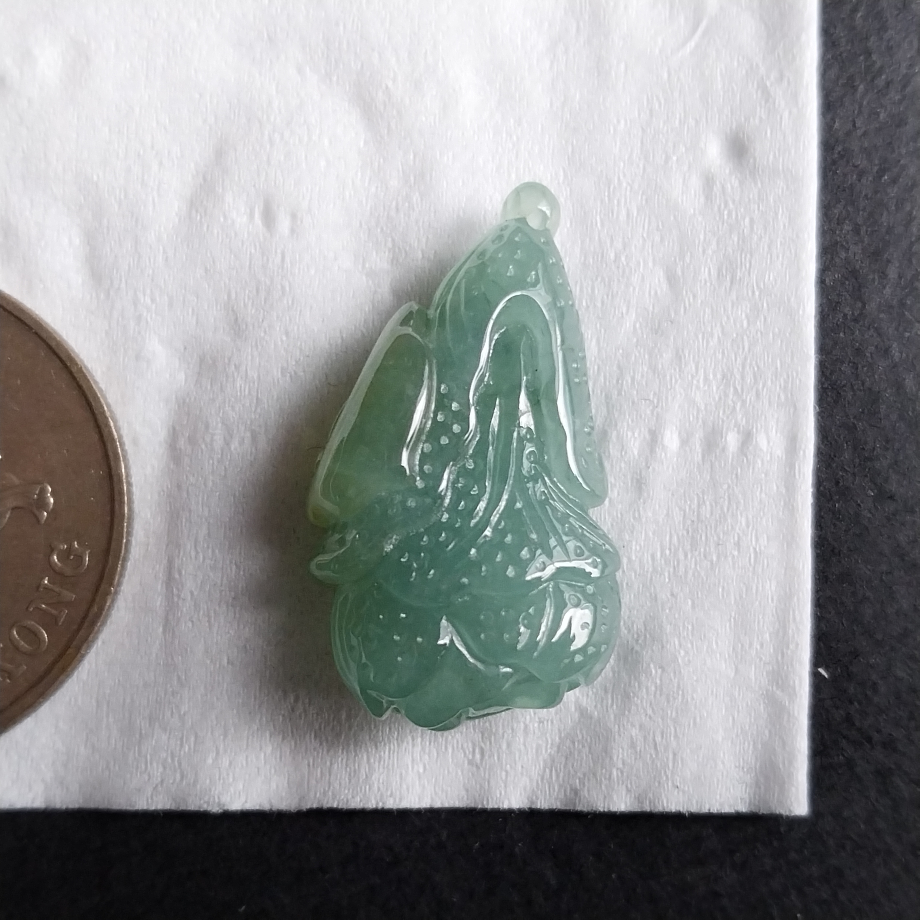 冰綠百財小吊墜, 天然翡翠A玉, 緬甸玉, Jade, Jadeite