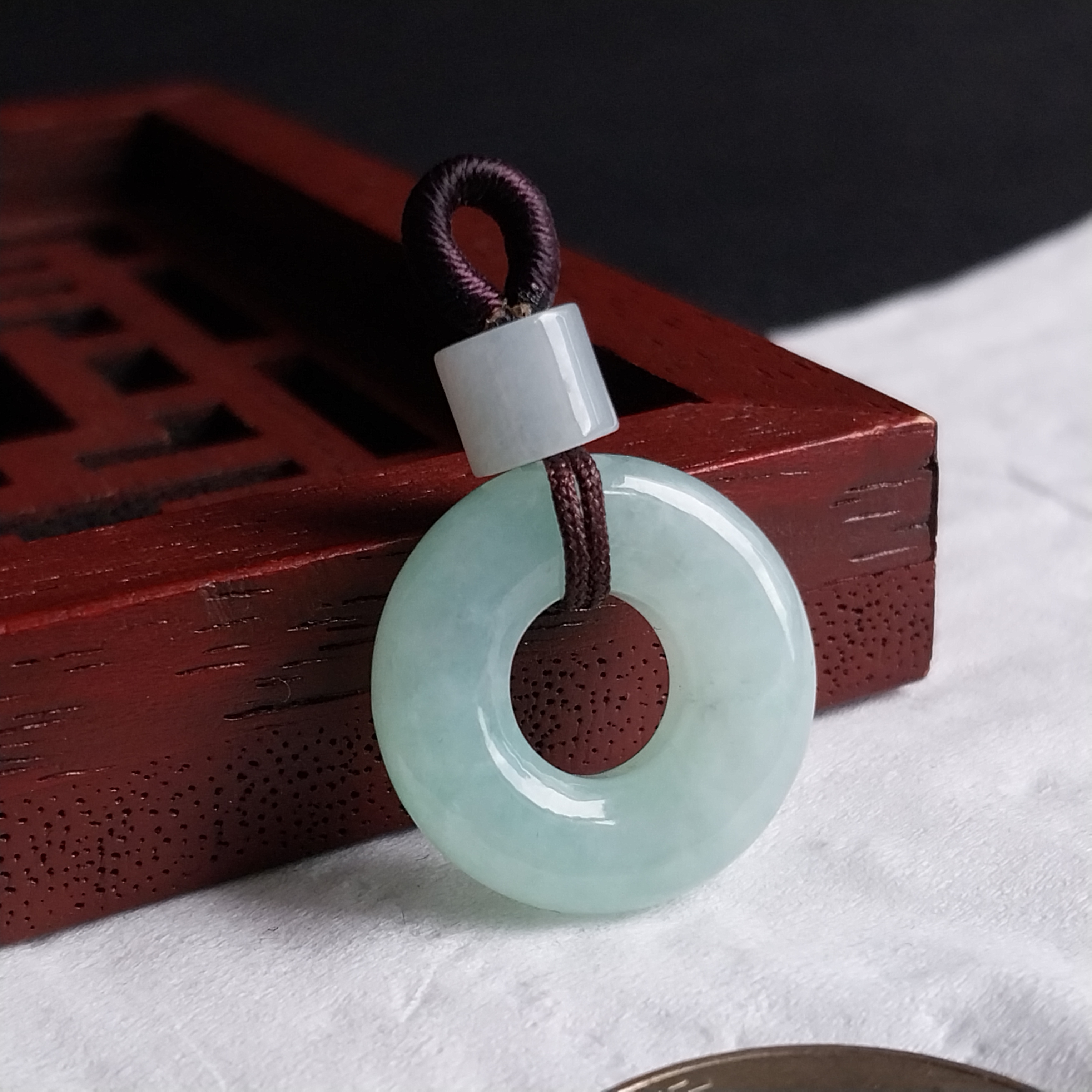 J2069 冰糯晴水平安環 (20mm直徑)