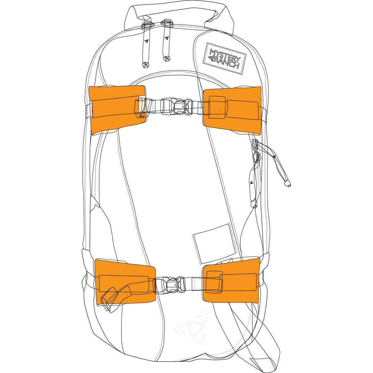 Mystery Ranch Snowboard attach 滑雪板固定片