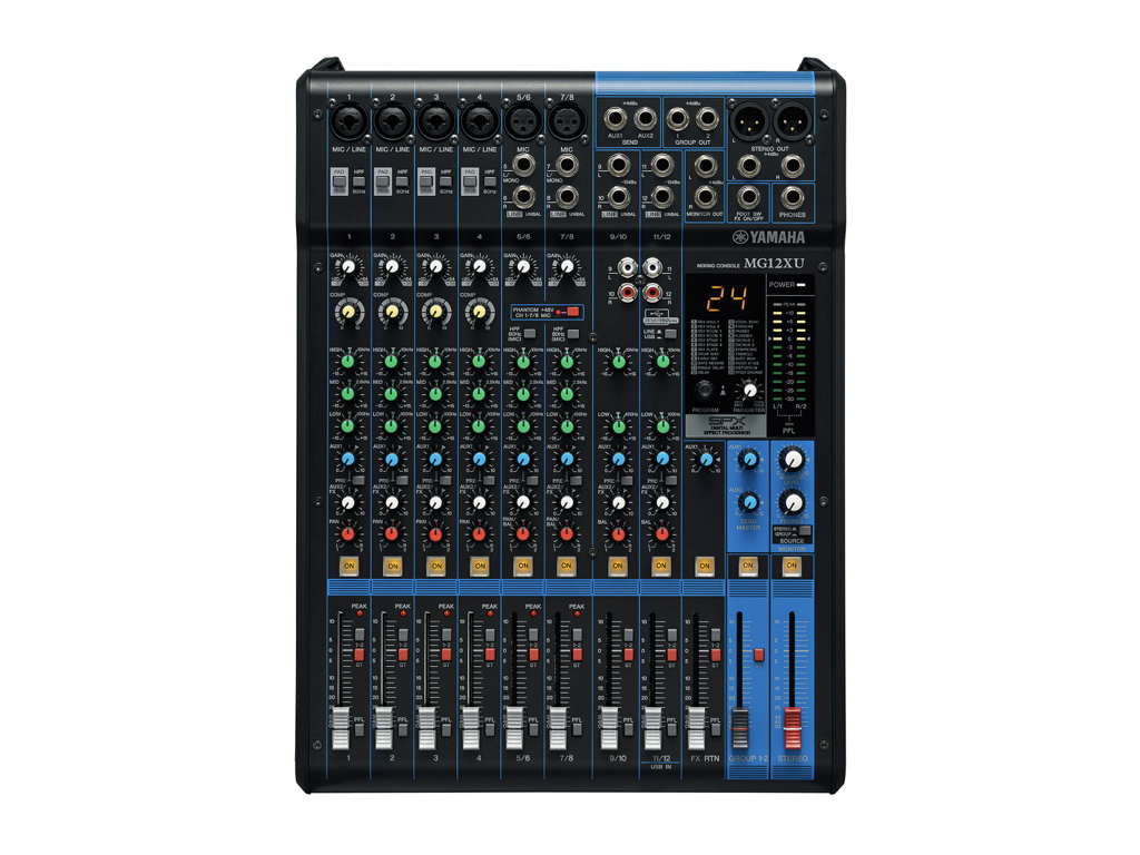 YAMAHA - MG12XU 專業型混音器 MIXER 可當錄音介面 USB 支援48V