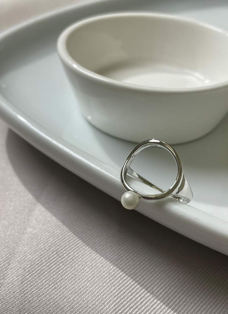 [現貨] 孔孝珍珍珠圓環戒