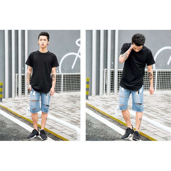 特價出清一件不留 台灣製 RECORD 圓弧下擺長板TEE 15002【15002】