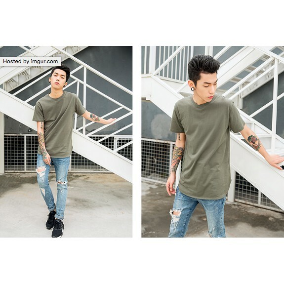 特價出清一件不留 台灣製 RECORD 圓弧下擺長板TEE 15002【15002】