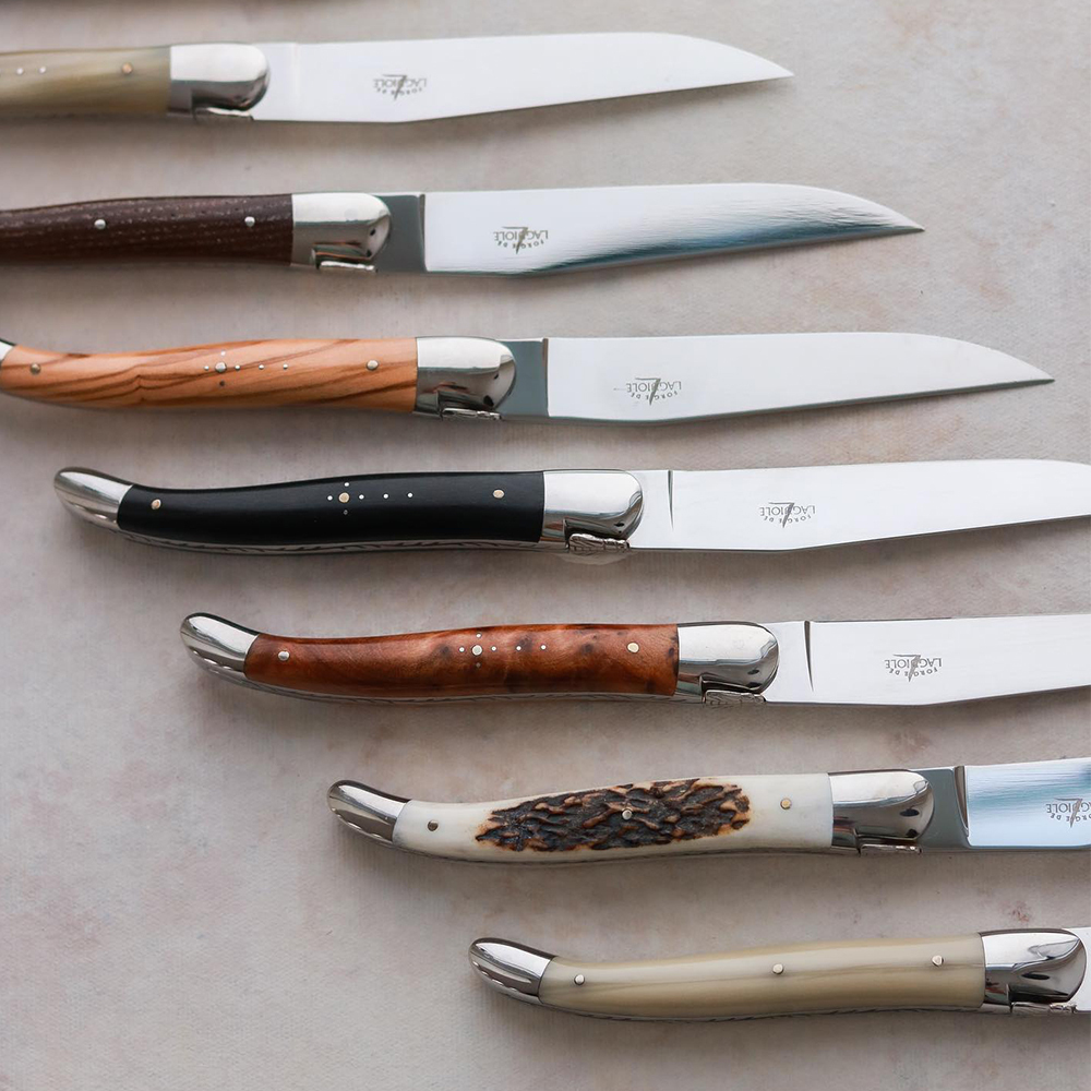 FORGE DE LAGUIOLE | 杜松木握柄2件餐具禮盒組 (亮/霧面)