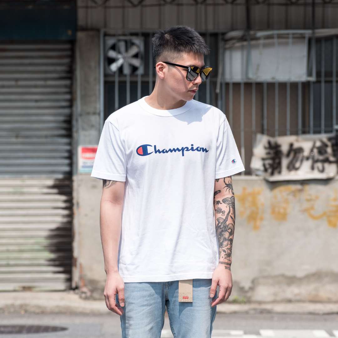 日版/美版Champion 胸口草寫字體 【GT280DKS】