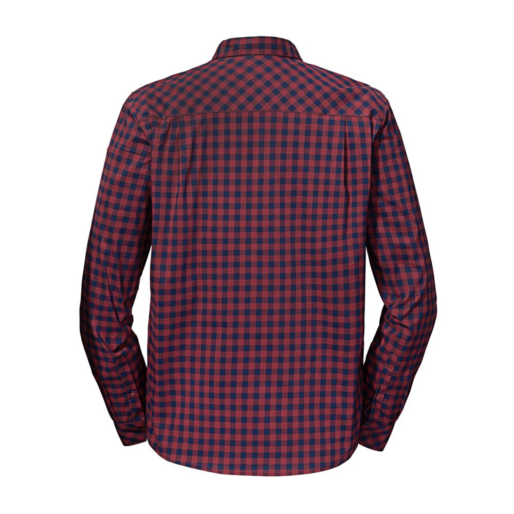 【Schoffel】男排汗快乾彈性長袖襯衫 / 22SL20-23657-[酒紅]