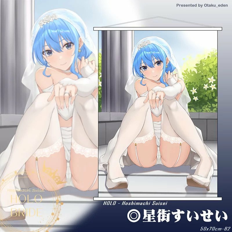 「同人代購」FF40 星街すいせい Hoshimachi Suisei (Blade) 掛軸 50x70cm