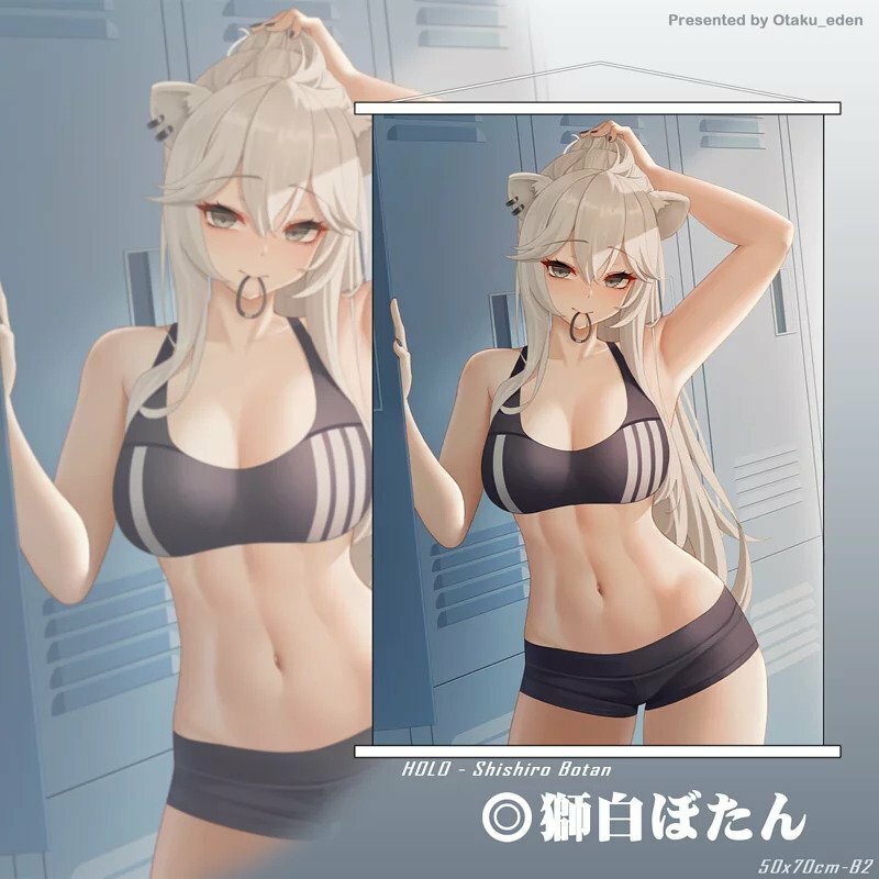 「同人代購」FF40 獅白ぼたん Shishiro Botan 掛軸 50x70cm