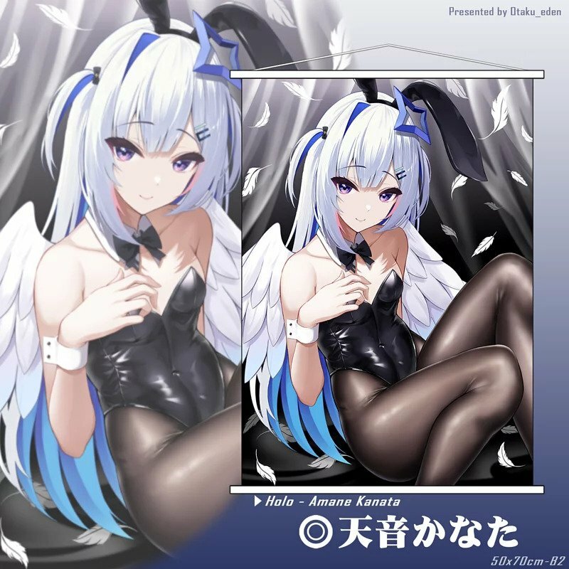 「同人代購」FF40 天音かなた Amane Kanata (Bunny) 掛軸 50x70cm
