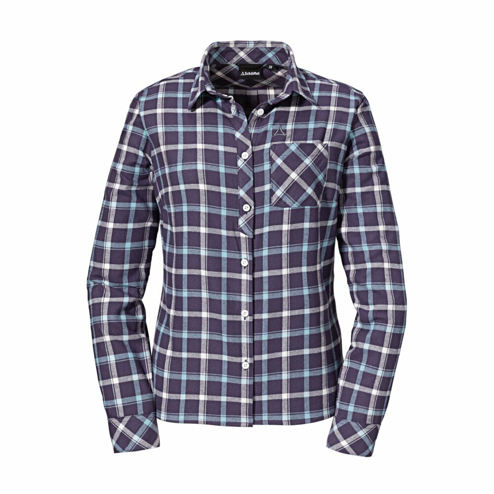 【Schoffel】女有機棉排汗舒適長袖襯衫 / 22SL20-13310-[紅、紫]