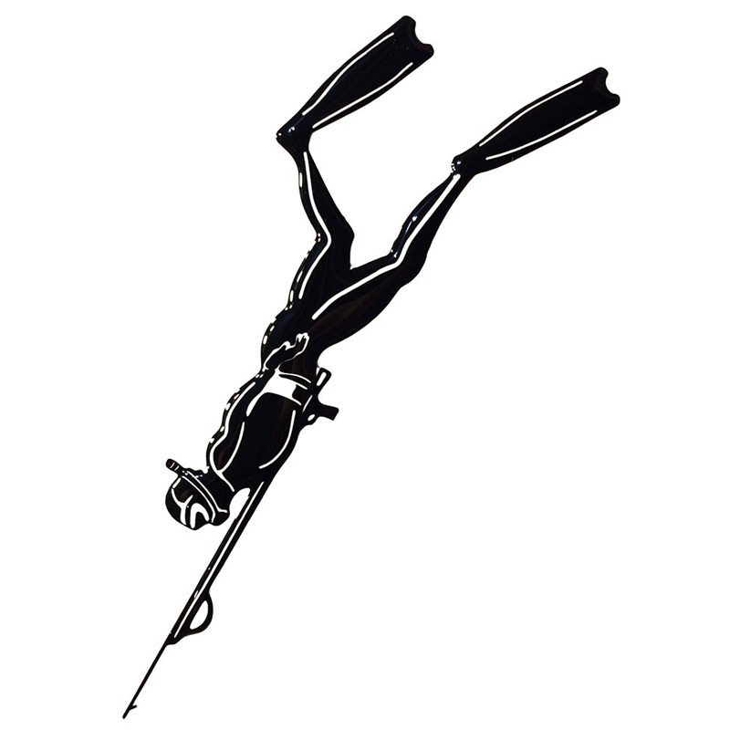 HOBBY LABELS 立體個性貼紙 - W04.029 向深處狩獵(銀色款) 防水/戶外/車貼