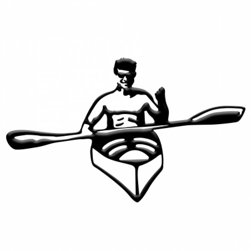 HOBBY LABELS 立體個性貼紙 - W19.001 獨木舟小鮮肉(銀色款) 防水/戶外/車貼