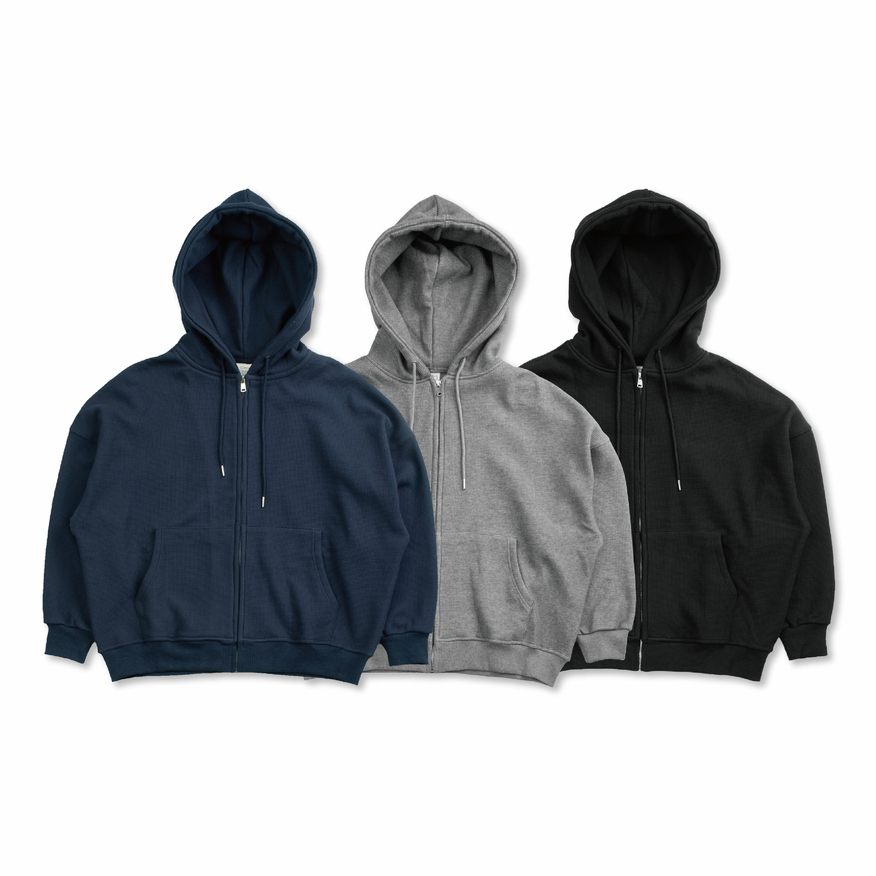 SIMON MADE OW-2209 火爐邊的毯毯 華夫格 抓絨 慵懶 美式 連帽 外套