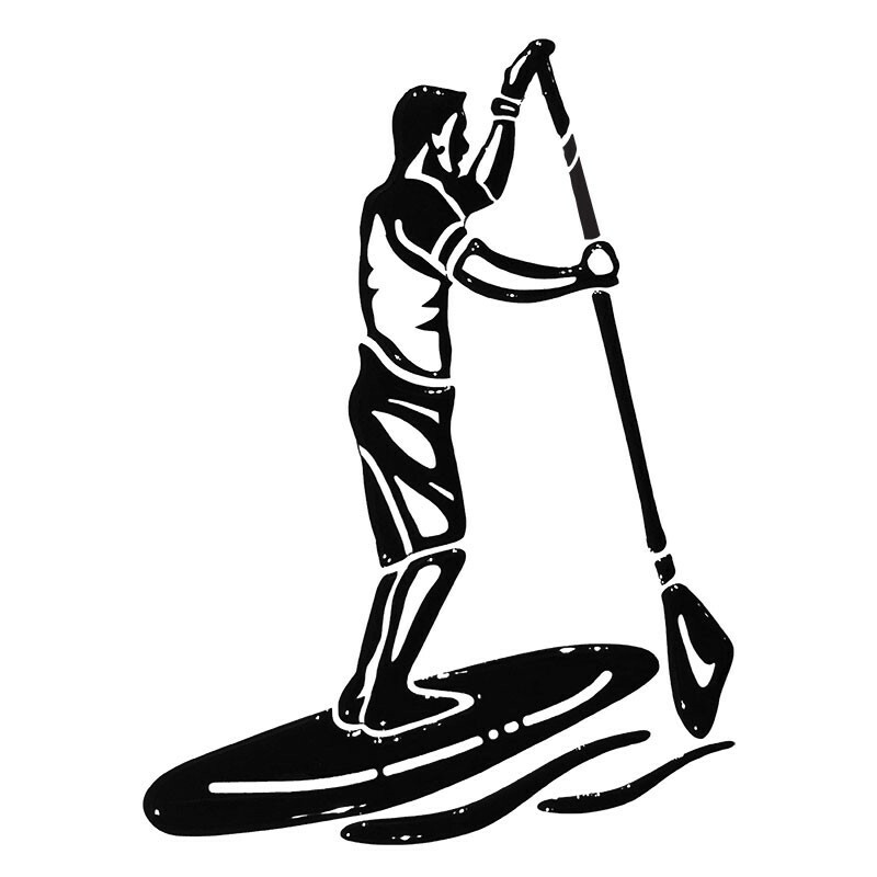 HOBBY LABELS 立體個性貼紙 - W13.003 立槳大叔(銀色款) 防水/戶外/車貼