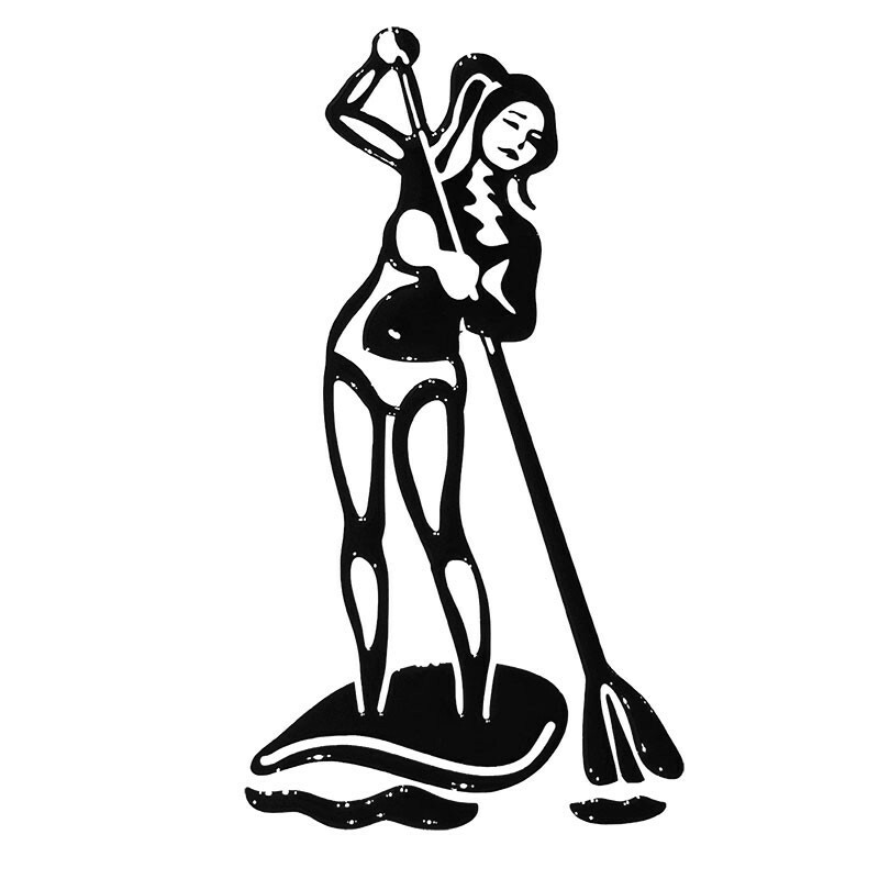 HOBBY LABELS 立體個性貼紙 - W13.004 立槳小丑女(銀色款) 防水/戶外/車貼