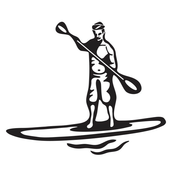 HOBBY LABELS 立體個性貼紙 - W13.005 立槳大肚男(銀色款) 防水/戶外/車貼