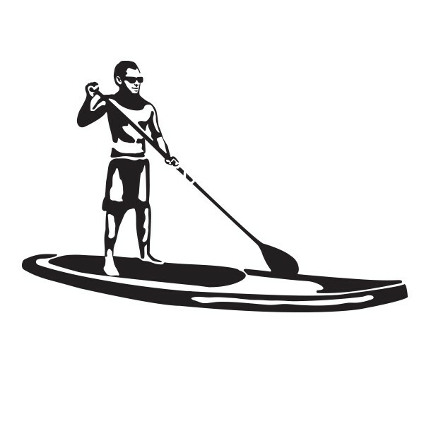 HOBBY LABELS 立體個性貼紙 - W13.006 立槳墨鏡哥(銀色款) 防水/戶外/車貼