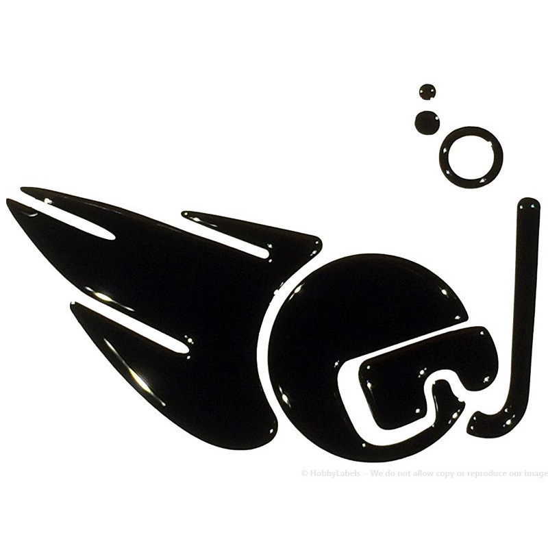 HOBBY LABELS 立體個性貼紙 - W04.016 海人向前衝(銀色款) 防水/戶外/車貼