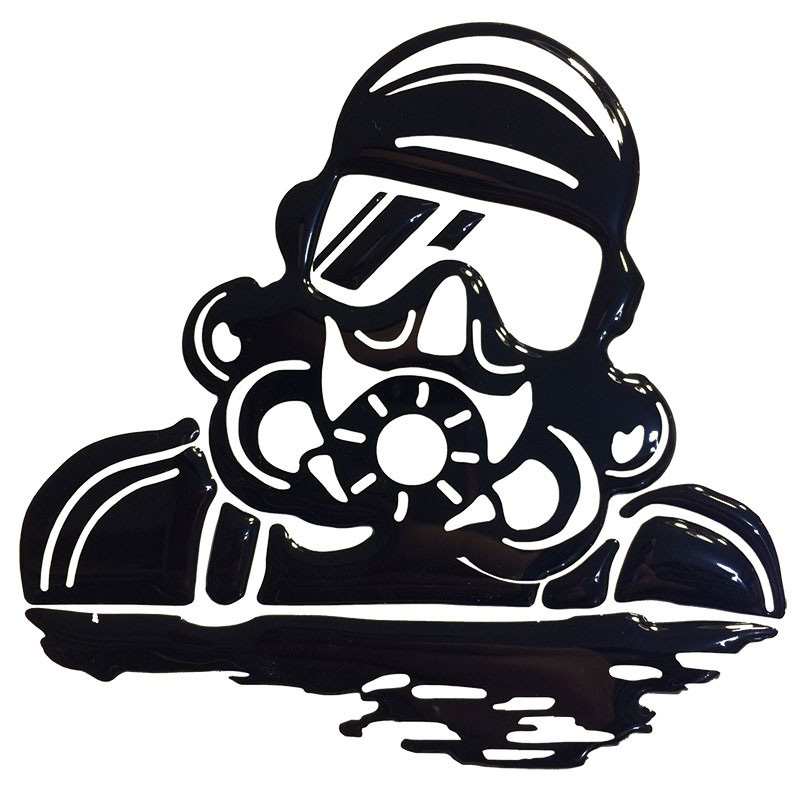 HOBBY LABELS 立體個性貼紙 - W01.028 這個臉專業(銀色款) 防水/戶外/車貼