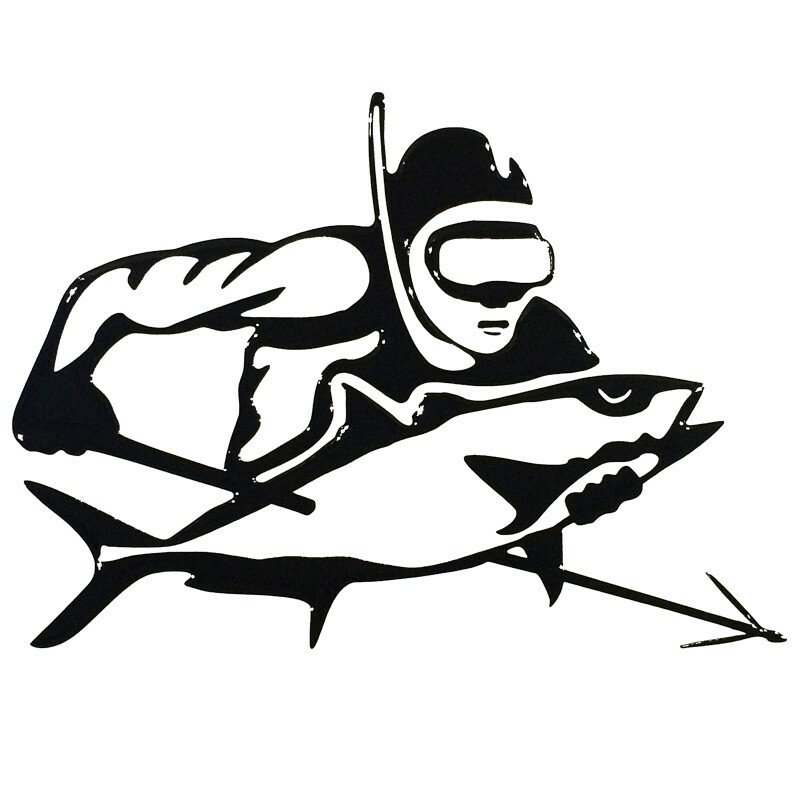 HOBBY LABELS 立體個性貼紙 - W04.010 海獵人一擊(銀色款) 防水/戶外/車貼