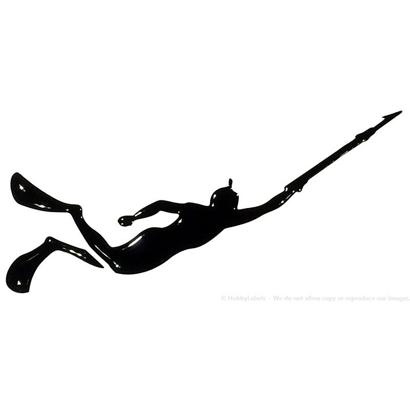 HOBBY LABELS 立體個性貼紙 - W04.017 海獵人出擊(銀色款) 防水/戶外/車貼