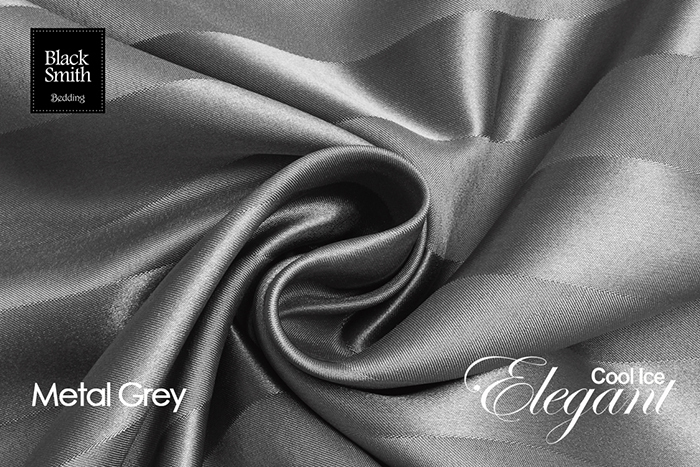Black Smith -金屬灰2870針 冰絲瑰麗條子系列套裝(單人/雙人/加大/特大)