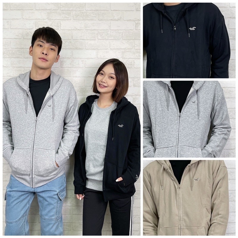 Hollister 海鷗 手袖草寫字母 連帽外套 素面外套