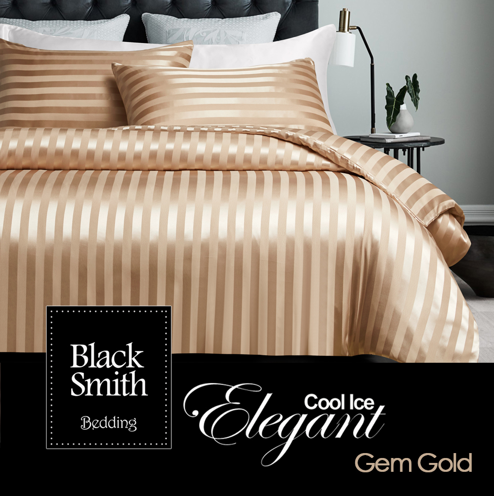 Black Smith -寶石金2870針 冰絲瑰麗條子系列套裝(單人/雙人/加大/特大)