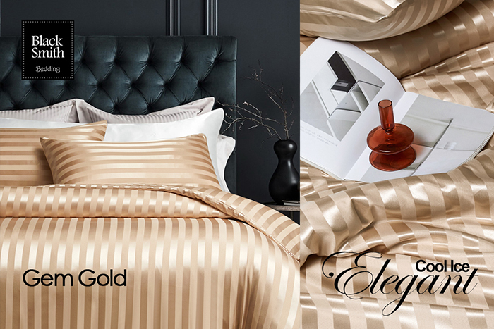 Black Smith -寶石金2870針 冰絲瑰麗條子系列套裝(單人/雙人/加大/特大)