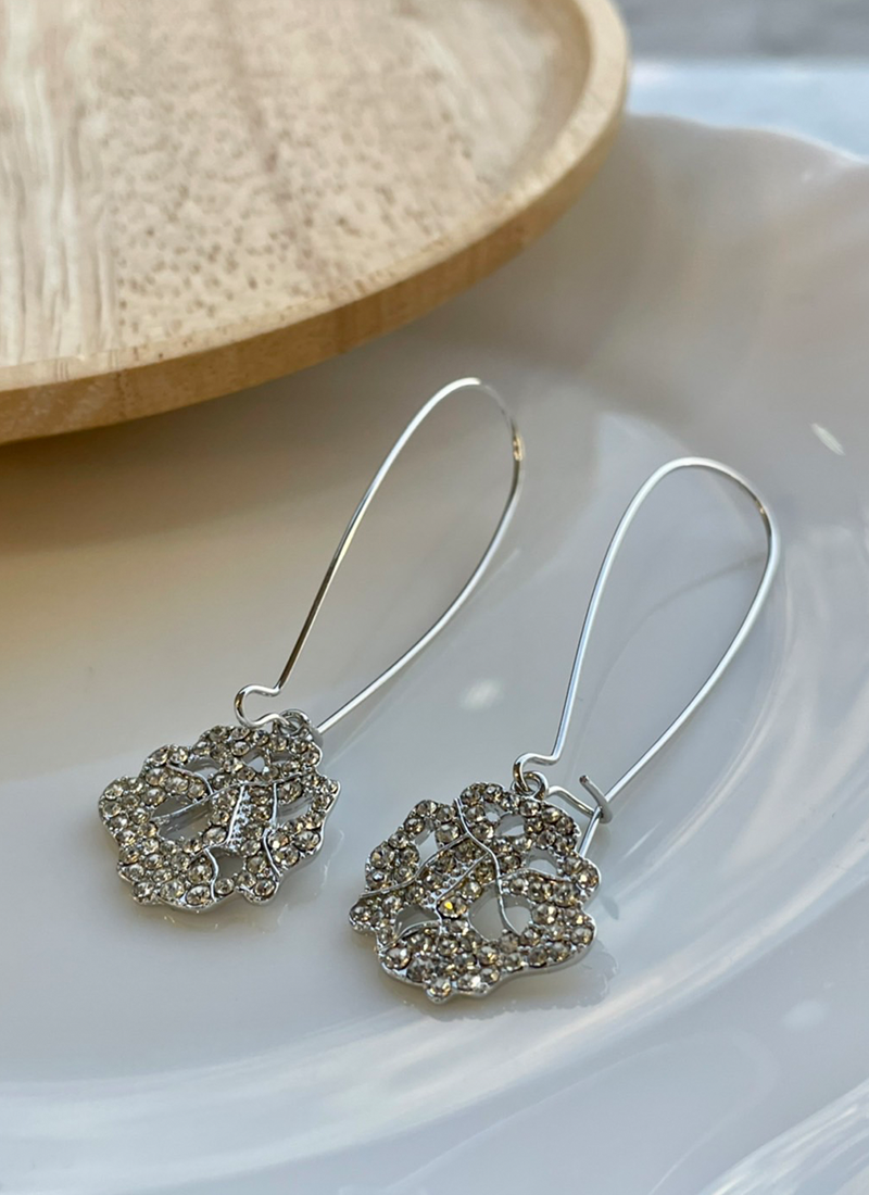 [現貨] 玫瑰鑽耳環