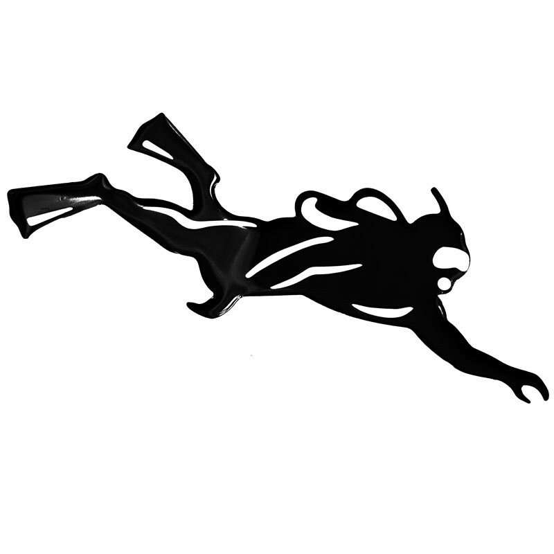 HOBBY LABELS 立體個性貼紙 - W01.023 深海接觸(黑/銀色款) 防水/戶外/車貼