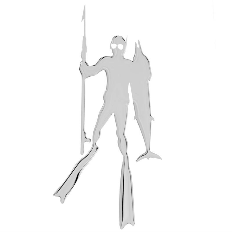 HOBBY LABELS 立體個性貼紙 - W04.012 海獵人滿載而歸(黑/銀色款) 防水/戶外/車貼