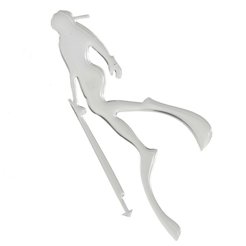 HOBBY LABELS 立體個性貼紙 - W04.003 上浮海獵人(黑/銀色款) 防水/戶外/車貼