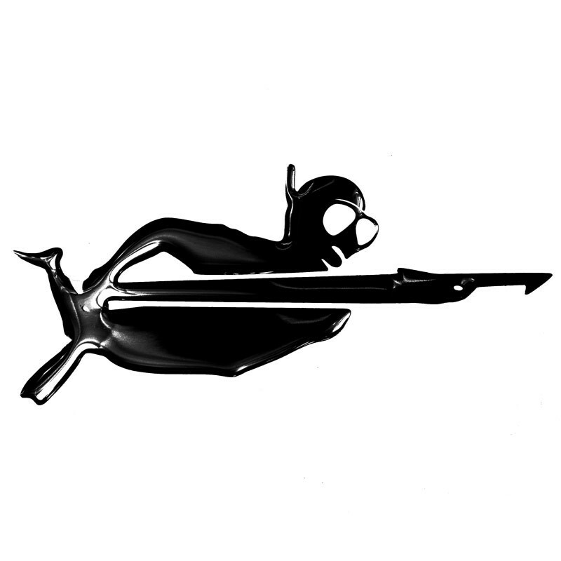 HOBBY LABELS 立體個性貼紙 - W04.004 進擊的海獵人(黑/銀色款) 防水/戶外/車貼