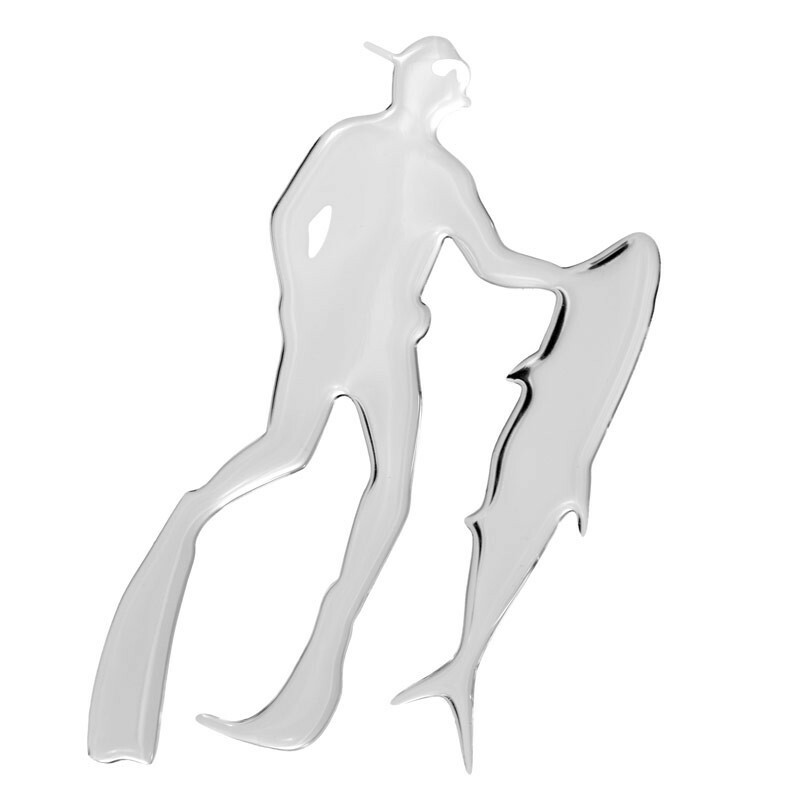 HOBBY LABELS 立體個性貼紙 - W04.005 海獵人的晚餐(黑/銀色款) 防水/戶外/車貼