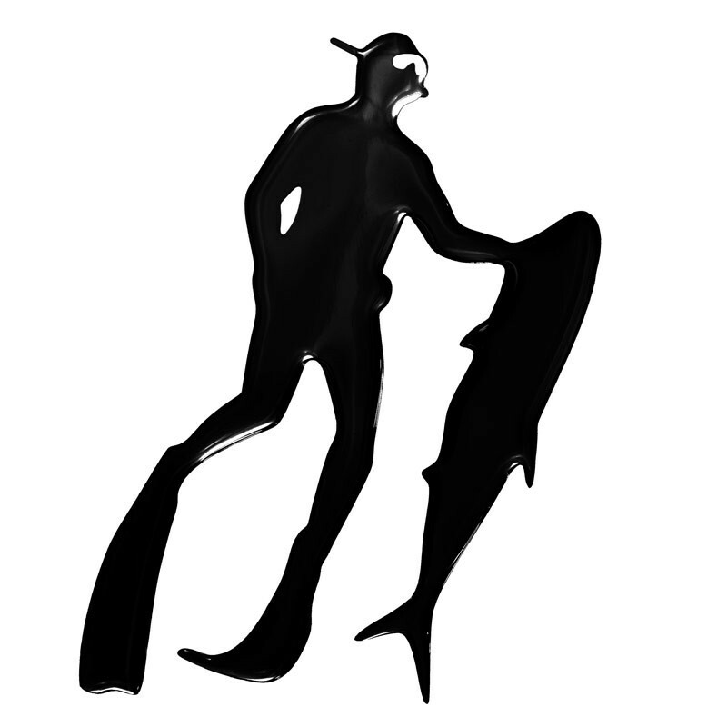 HOBBY LABELS 立體個性貼紙 - W04.005 海獵人的晚餐(黑/銀色款) 防水/戶外/車貼