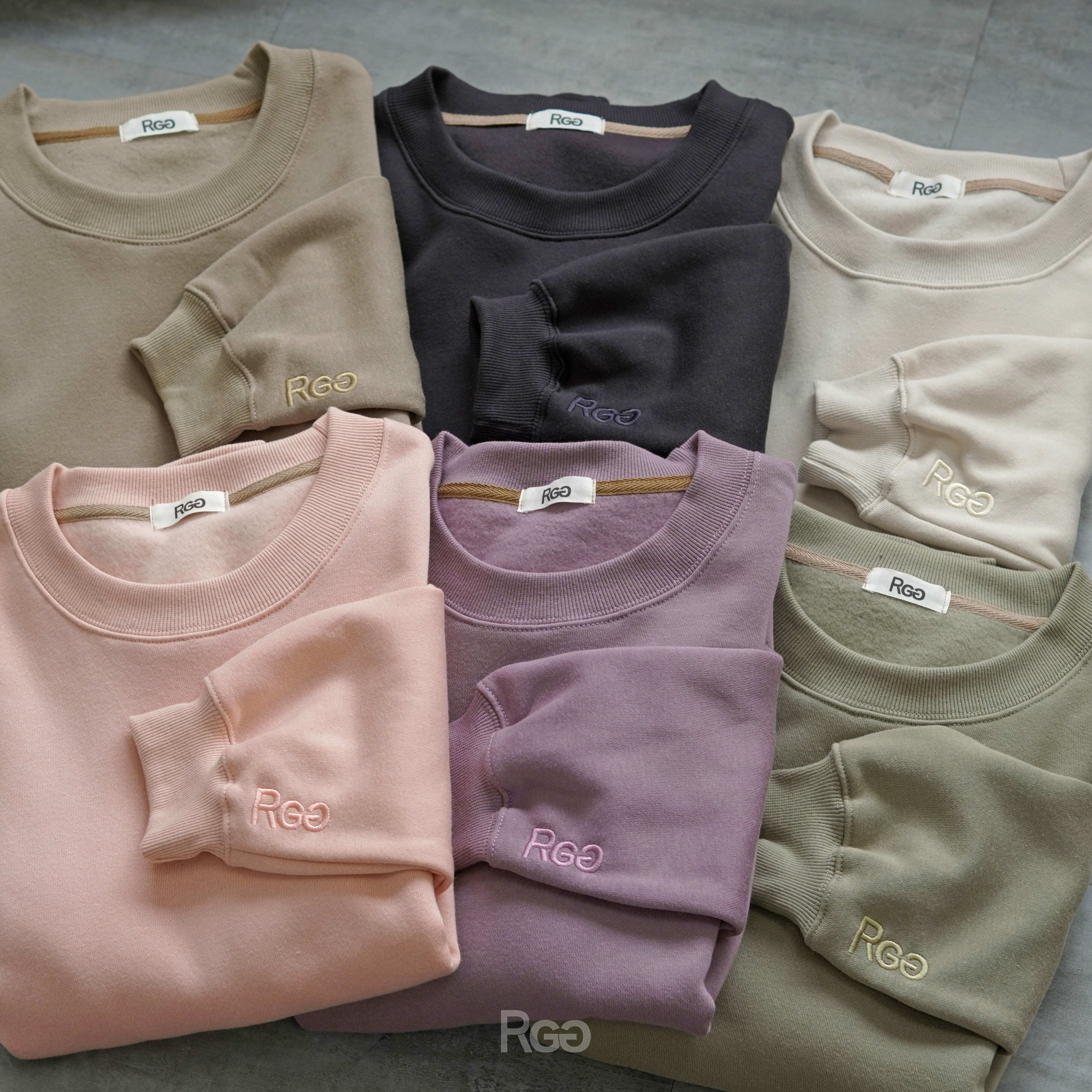 訂製款 RGG 韓版隱藏口袋刷毛大學Ｔ