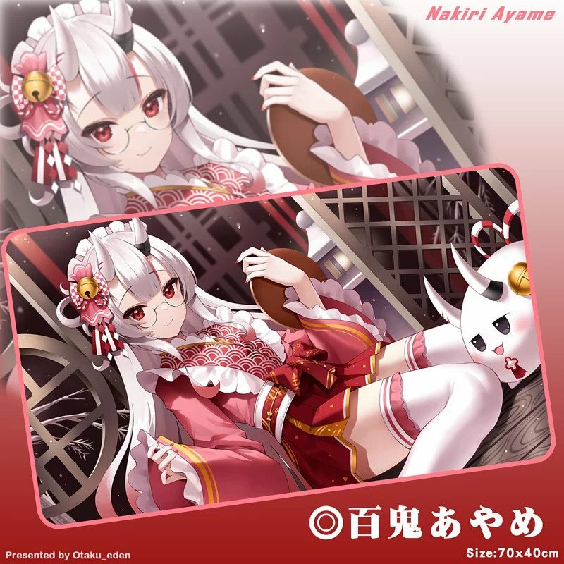 「同人代購」FF40 百鬼あやめ Nakiri Ayame (MAID) 滑鼠.桌遊兩用墊 70x40cm