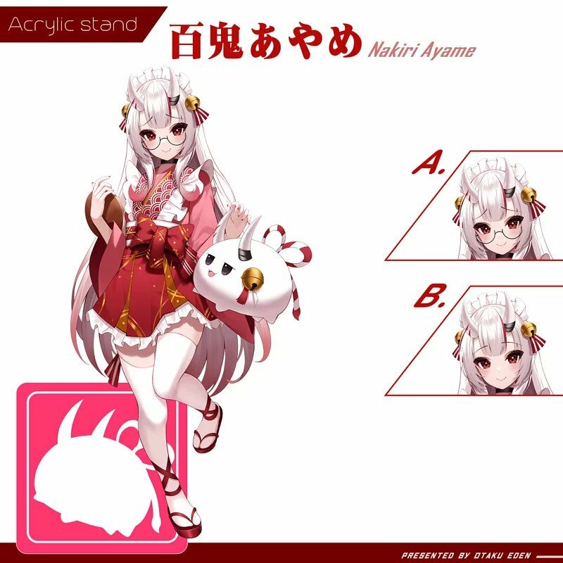 「同人代購」FF40 百鬼あやめ Nakiri Ayame [MAID] 壓克力雙面立牌 (10x15cm)