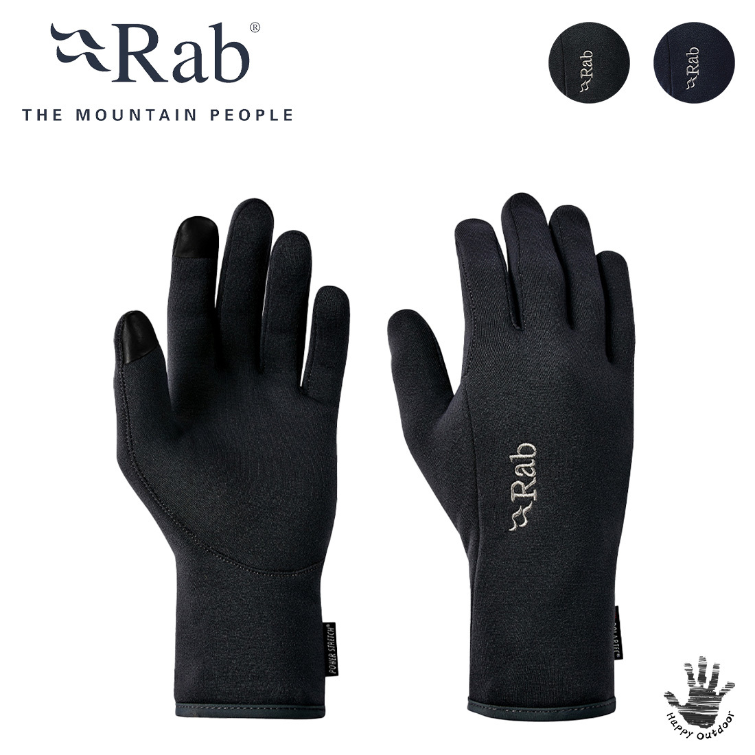 Rab Power Stretch Contact Glove Men 男款 保暖刷毛觸控手套 彈性透氣保暖手套 QAH-55 (2色) [HappyOutdoor]