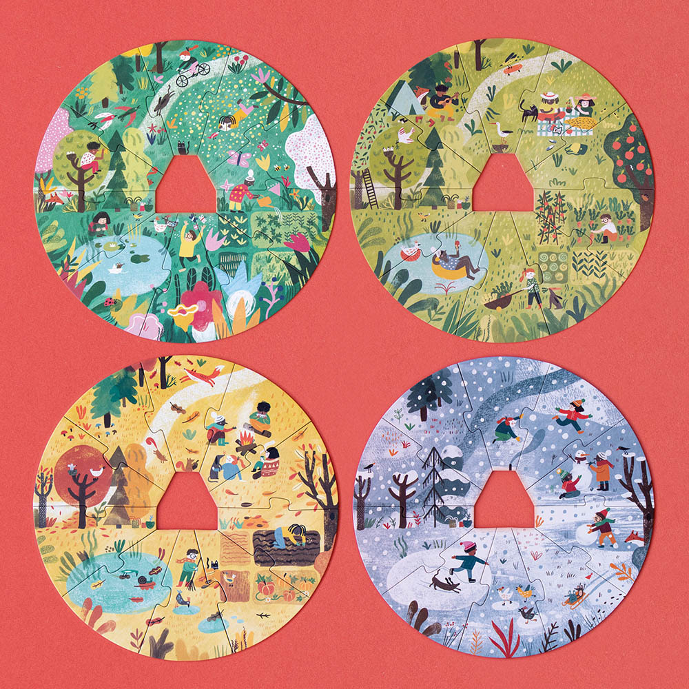 (預購4/7)西班牙Londji 四季景色拼圖