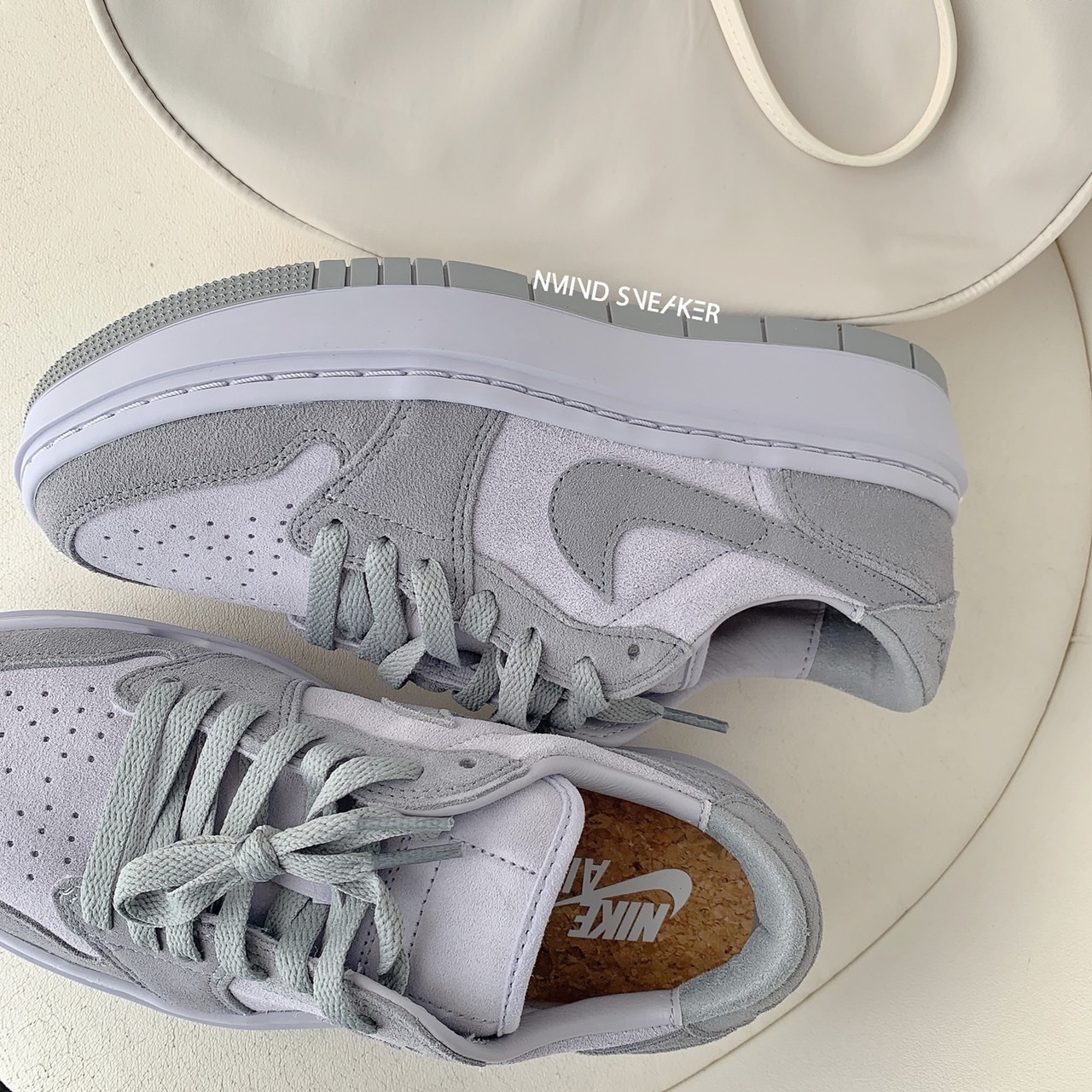 Air Jordan 1 Elevate Low 迷霧灰紫 麂皮厚底 (DH7004005)