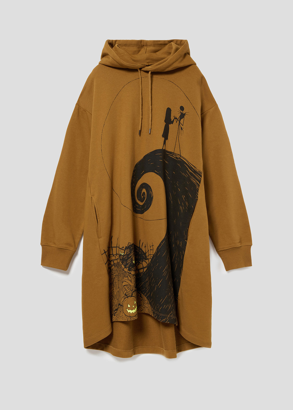 【予約商品】Graniph xDisney Nightmare Before Christmas傑克和莎莉連帽衫連衣裙