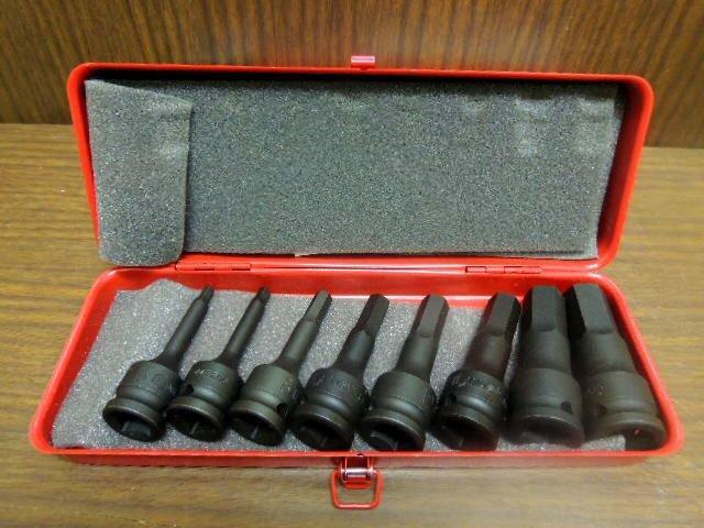 ＊中崙五金【附發票】加拿大-Genius-1/2〞【4分6角加長型凸頭】8件式套筒組 凸六角套筒 TH-408MD