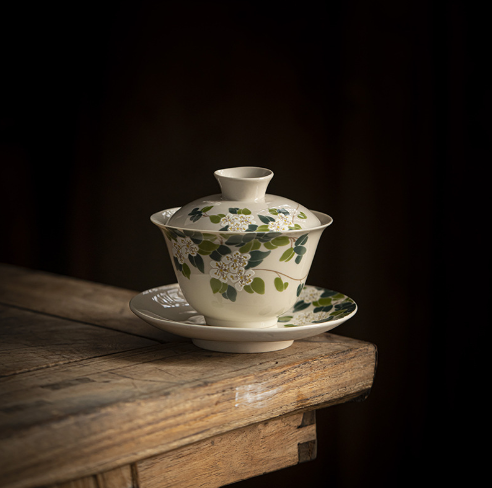 茶願 - 山茶花三才蓋碗 150ml